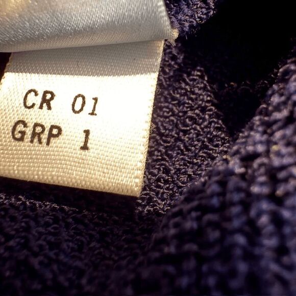 St. John Santana Knit Wool Navy Blue Blazer Jacket Gold Tone Buttons Oversized 2 - Picture 7 of 11